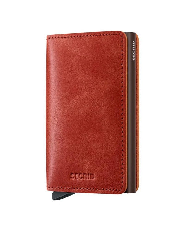 Secrid Wallets Orange Secrid Slimwallet Vintage Leather