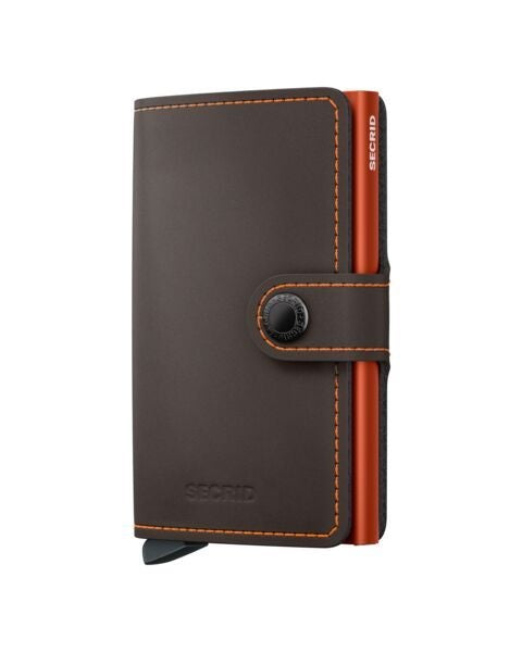 Secrid Wallets Truﬄe Orange Secrid Miniwallet Matte Leather