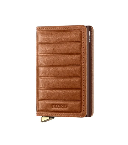 Urban Traveller & Co. Secrid Premium Slimwallet Emboss Lines Cognac